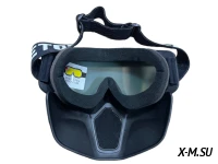 Очки зимние HETOSHI Face Mask FJ05-3 (двойное стекло) цв.Черный цв.стекла Черный