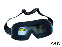 Очки зимние HETOSHI FJ04-2 (двойное стекло) цв. оправы Мультипринт желтый цв.стекла Сине-розовый